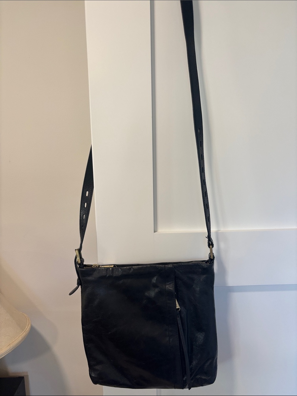 Black Leather HOBO Shoulder/Crossbody Bag